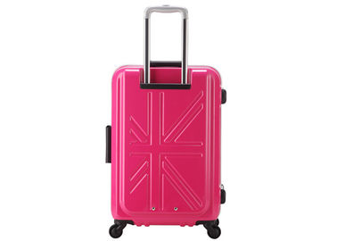 Soem-Mädchen rosa ABS-PC Gepäck, ABS Gepäck-Satz mit britischem Flaggendruck
