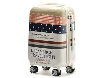Printed PC ABS rigid trolley case 3pcs traveling luggage set for ladies