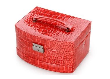 Promotion Diamond shaped mirror jewellery storage box with lock for gift