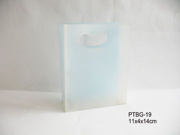 Fashionable Light Blue PVC Toiletries Travel Bag / Cosmetic Bag With Hand Hole