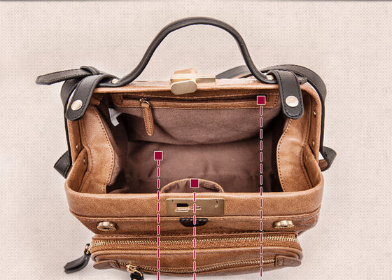 Western Style Fashion Ladies Handbags , retro leather motorcycle bag  large capacity