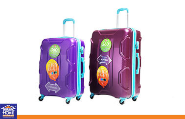 Hartes Shell 4 drehen Reise-Gepäck-Kästen, kundenspezifische purpurrote leichte Koffer